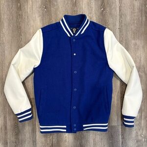 Blue and White Varsity Jacket